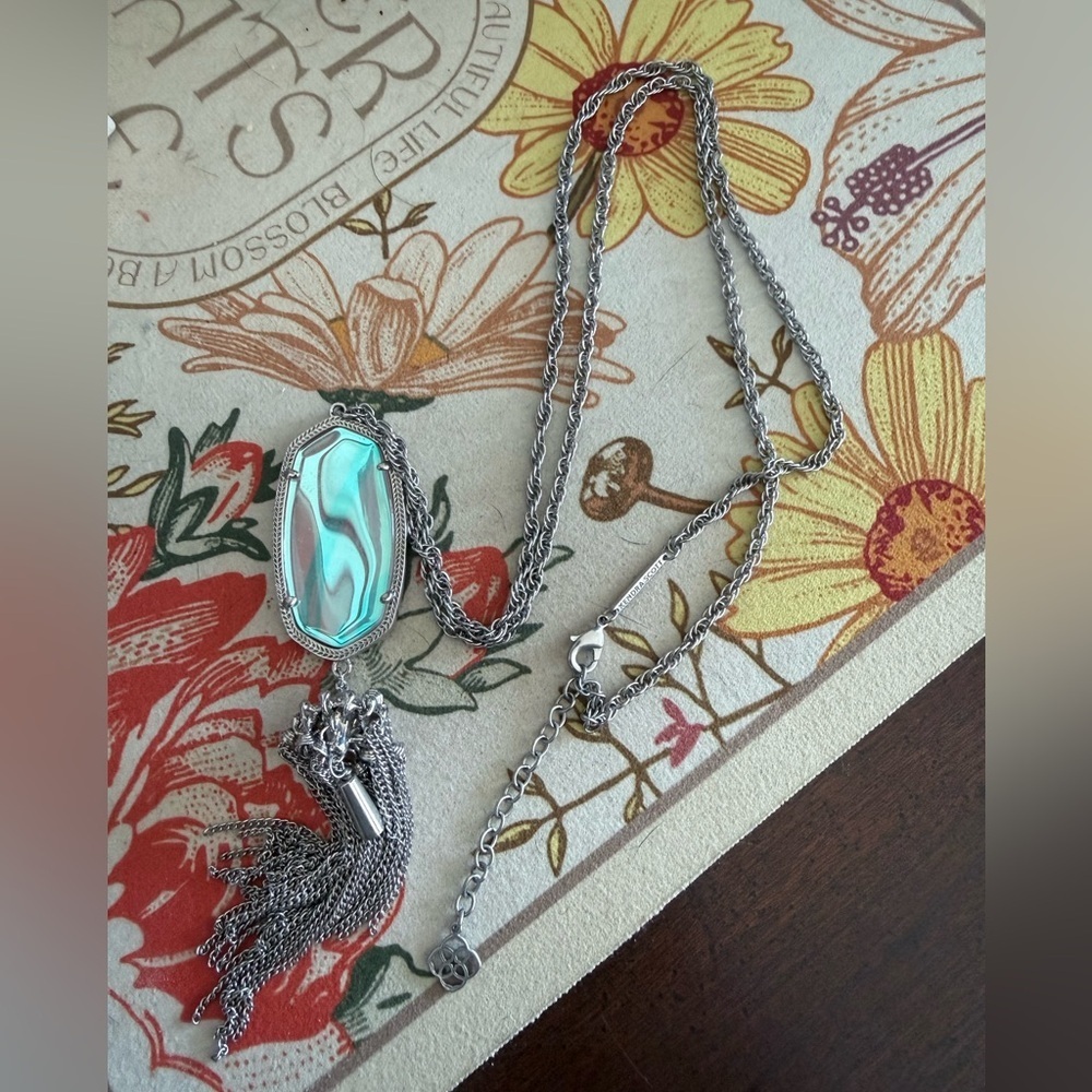 Kendra Scott Rayne Mint Illusion Long Necklace | Vintage​​